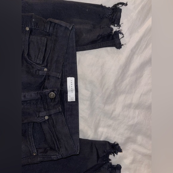 Black distressed top shop jeans! - Picture 3 of 7